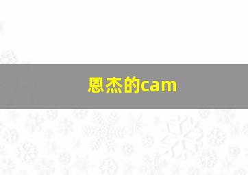 恩杰的cam