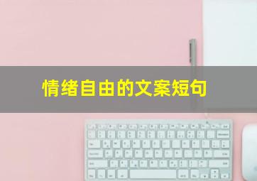 情绪自由的文案短句