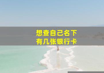 想查自己名下有几张银行卡