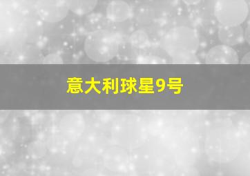 意大利球星9号