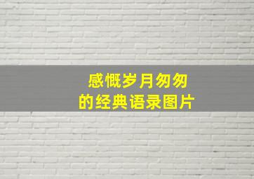 感慨岁月匆匆的经典语录图片