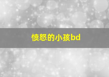 愤怒的小孩bd