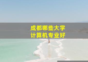 成都哪些大学计算机专业好