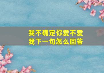 我不确定你爱不爱我下一句怎么回答