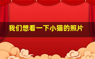 我们想看一下小猫的照片