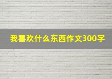 我喜欢什么东西作文300字