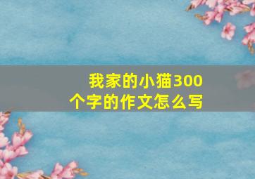 我家的小猫300个字的作文怎么写