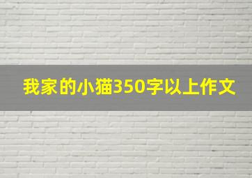 我家的小猫350字以上作文