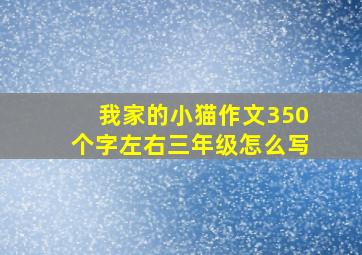 我家的小猫作文350个字左右三年级怎么写