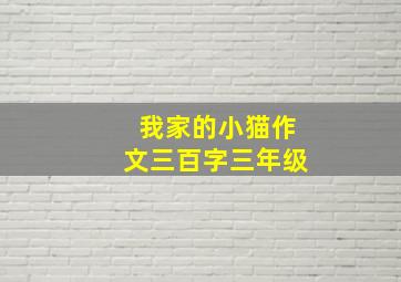 我家的小猫作文三百字三年级