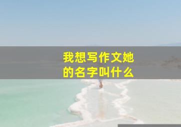 我想写作文她的名字叫什么