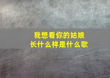 我想看你的姑娘长什么样是什么歌