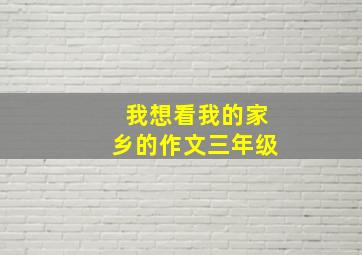 我想看我的家乡的作文三年级