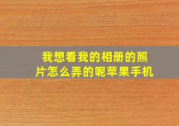 我想看我的相册的照片怎么弄的呢苹果手机