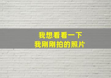 我想看看一下我刚刚拍的照片