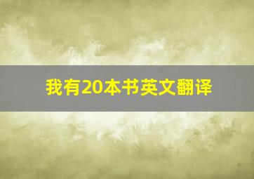 我有20本书英文翻译