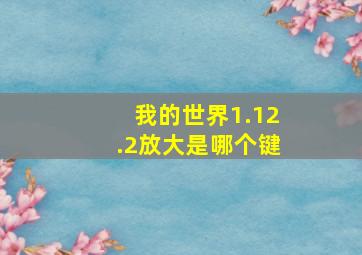 我的世界1.12.2放大是哪个键