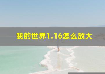 我的世界1.16怎么放大