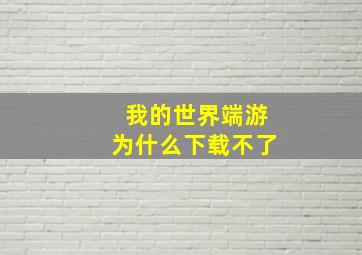 我的世界端游为什么下载不了