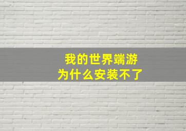 我的世界端游为什么安装不了