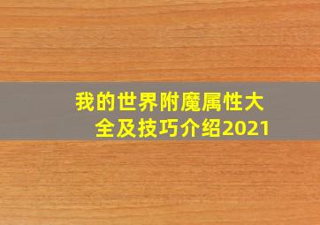 我的世界附魔属性大全及技巧介绍2021