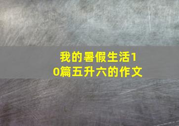 我的暑假生活10篇五升六的作文