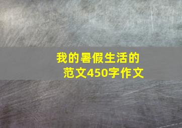 我的暑假生活的范文450字作文