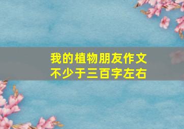 我的植物朋友作文不少于三百字左右