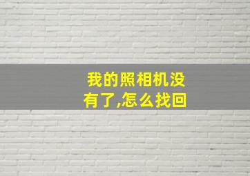 我的照相机没有了,怎么找回