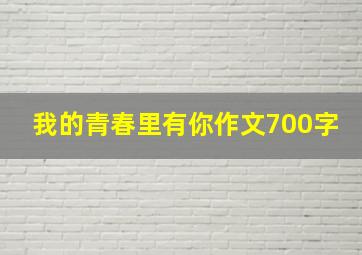 我的青春里有你作文700字