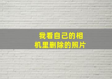 我看自己的相机里删除的照片