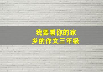 我要看你的家乡的作文三年级