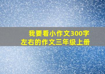 我要看小作文300字左右的作文三年级上册