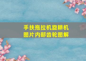 手扶拖拉机旋耕机图片内部齿轮图解