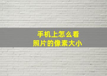 手机上怎么看照片的像素大小