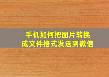 手机如何把图片转换成文件格式发送到微信