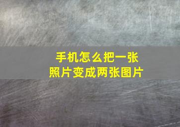 手机怎么把一张照片变成两张图片