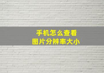 手机怎么查看图片分辨率大小