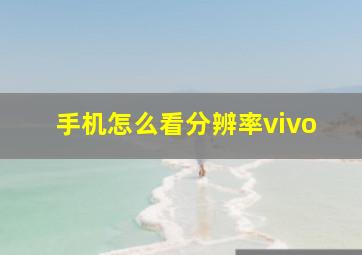 手机怎么看分辨率vivo