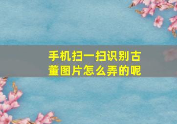 手机扫一扫识别古董图片怎么弄的呢