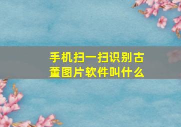 手机扫一扫识别古董图片软件叫什么