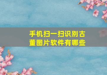 手机扫一扫识别古董图片软件有哪些