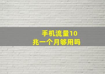 手机流量10兆一个月够用吗