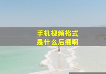 手机视频格式是什么后缀啊