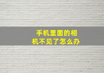 手机里面的相机不见了怎么办