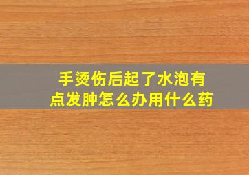 手烫伤后起了水泡有点发肿怎么办用什么药