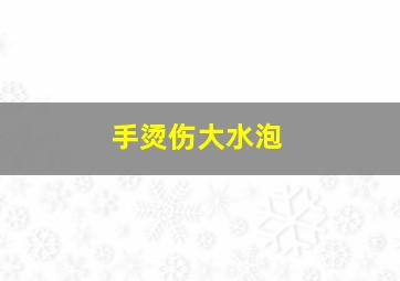 手烫伤大水泡