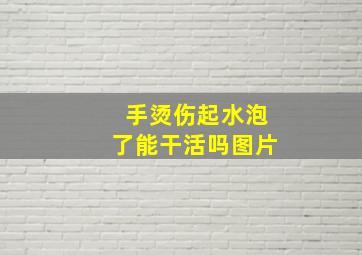 手烫伤起水泡了能干活吗图片