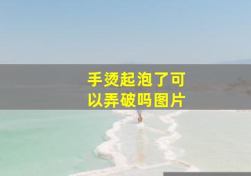 手烫起泡了可以弄破吗图片