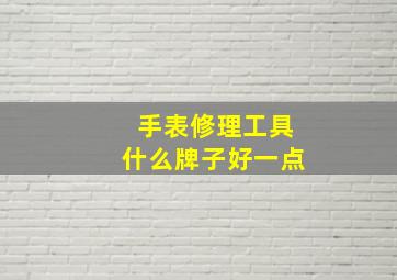 手表修理工具什么牌子好一点